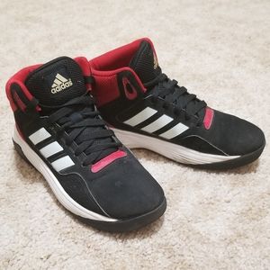 Red/Black/Gold Adidas Shoes
